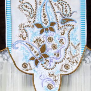 Dipti, machine embroidery designs, jacket, cushion, clothes hanger, table runner, decorative, floral, beautiful, cushion