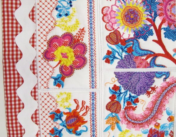 Down to Earth, machine embroidery designs, wall hanging, home decor, clothing, top, shirt, floral, flowers, patterns, quilt, artistic, decorative, colourful, pretty