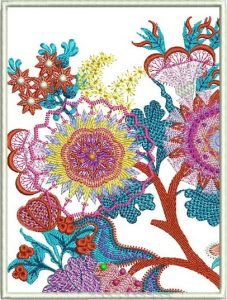 Down to Earth, machine embroidery designs, wall hanging, home decor, clothing, top, shirt, floral, flowers, patterns, quilt, artistic, decorative, colourful, pretty