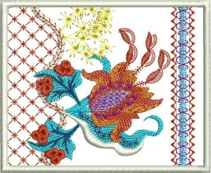 Down to Earth, machine embroidery designs, wall hanging, home decor, clothing, top, shirt, floral, flowers, patterns, quilt, artistic, decorative, colourful, pretty