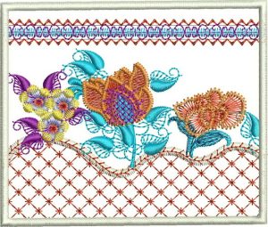 Down to Earth, machine embroidery designs, wall hanging, home decor, clothing, top, shirt, floral, flowers, patterns, quilt, artistic, decorative, colourful, pretty