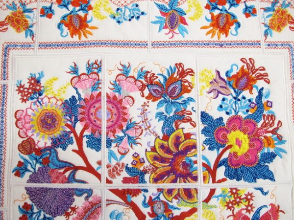 Down to Earth, machine embroidery designs, wall hanging, home decor, clothing, top, shirt, floral, flowers, patterns, quilt, artistic, decorative, colourful, pretty