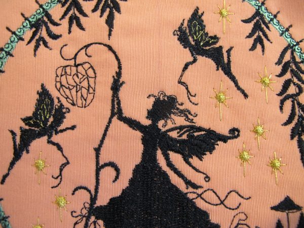 Dream Moon Fairies, machine embroidery designs, fairy, mushroom, leaves, stars, moon, tooth fairy, cushion, wall hanging