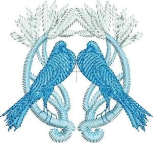 Edgy style, machine embroidery designs, handbag, bag, floral, flowers, leaves, plants, blue bird, trees, branches, peacock, decorative, artistic, cushion, pillow, t-shirt, clothing, top, blouse, book cover, wall hanging