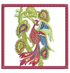 Fann, machine embroidery designs, bird, peacock, Tiny treasures, floral, flowers, decorative, artistic