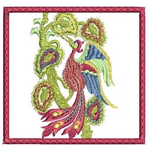 Fann, machine embroidery designs, bird, peacock, Tiny treasures, floral, flowers, decorative, artistic