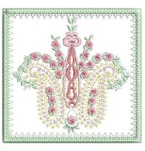 Fantasia, machine embroidery designs, floral, artistic, decorative, Tiny Treasures, quilt, roses, lovely