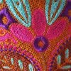 Feast of Colour, machine embroidery designs, artistic, patterns, creative, decorative, moroccan, middle east, floral, flowers, stars, leaves, funky patterns, foot stool, purse, bag, handbag, cushion, clothing, top, shirt, t-shirt, placemat, home decor, wall hanging, colourful, swirls, creative