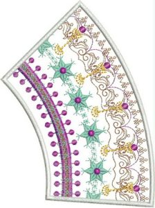 Feast of Colour, machine embroidery designs, artistic, patterns, creative, decorative, moroccan, middle east, floral, flowers, stars, leaves, funky patterns, foot stool, purse, bag, handbag, cushion, clothing, top, shirt, t-shirt, placemat, home decor, wall hanging, colourful, swirls, creative