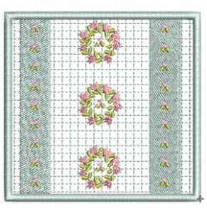 Fiona, machine embroidery designs, flowers, floral, love heart, wreath, Tiny Treasures, quilt, decorative