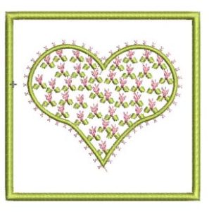 Fiona, machine embroidery designs, flowers, floral, love heart, wreath, Tiny Treasures, quilt, decorative