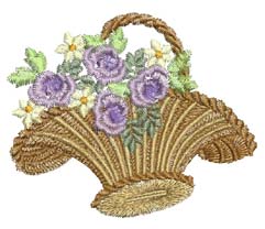 Fleur, machine embroidery designs, Tiny Treasures, flowers, floral, basket, pretty bow, decorative, artistic, beautiful, quilt, blanket