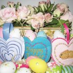 Gift of Love, machine embroidery designs, Easter, love hearts, bunny, flowers, floral, rabbit, Happy Easter, easter bag, place mat, home decor