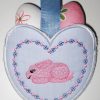 Gift of Love, machine embroidery designs, Easter, love hearts, bunny, flowers, floral, rabbit, Happy Easter, easter bag, place mat, home decor