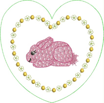 Gift of Love, machine embroidery designs, Easter, love hearts, bunny, flowers, floral, rabbit, Happy Easter, easter bag, place mat, home decor