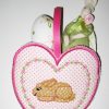 Gift of Love, machine embroidery designs, Easter, love hearts, bunny, flowers, floral, rabbit, Happy Easter, easter bag, place mat, home decor