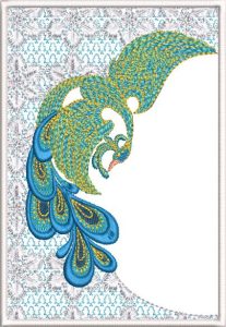 Grand Entrance, machine embroidery designs, necklace, jewellery, artistic, decorative, peacock, bird, patterns