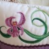 Hana, machine embroidery designs, lilly, flower, floral, leaves, bouquet, decorative, artistic, wall hanging, homewares, cushion, pillow, clothing, t-shirt, top, blouse, table runner, beatuiful