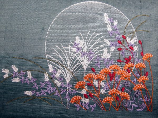 Harvest Moon, machine embroidery designs, floral, flowers, place mat, cushion, foot stool, box, folder, book cover, bag, home decor, pretty, wattle