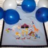 Hey Day Circus, machine embroidery designs, circus tent, flags, clown, juggling, balloons, elephant, giraffe, lion, hoop, daschund, dogs, seal, sleep my darling, teddy, unicycle, tiger wall hanging, blanket, children, fun