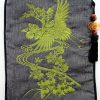 Hiroto, machine embroidery designs, birds, asian inspired, blossoms, flowers, crane, floral, oriental, japanese, bag, handbag, wall hanging