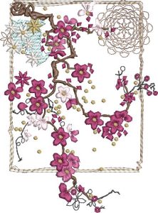 In the Air, Machine Embroidery Designs, floral, flowers, artistic, decorative, patterns, blossoms, branches, cushion clothing