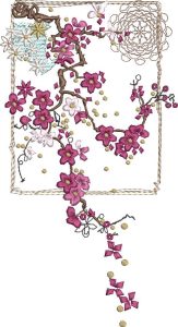 In the Air, Machine Embroidery Designs, floral, flowers, artistic, decorative, patterns, blossoms, branches, cushion clothing