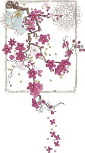 In the Air, Machine Embroidery Designs, floral, flowers, artistic, decorative, patterns, blossoms, branches, cushion clothing