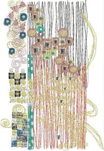 Klimt Style, machine embroidery designs, decorative, artistic, patterns, picture frame, cushion, artist, Klimt, swirls, fun