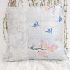 Kyoto Garden, machine embroidery designs, floral, flowers, branches, blossoms, birds, hankerchief, cushion, coat hanger, dust cover, blouse, clothing, delicate, pretty