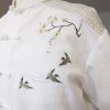 Kyoto Garden, machine embroidery designs, floral, flowers, branches, blossoms, birds, hankerchief, cushion, coat hanger, dust cover, blouse, clothing, delicate, pretty