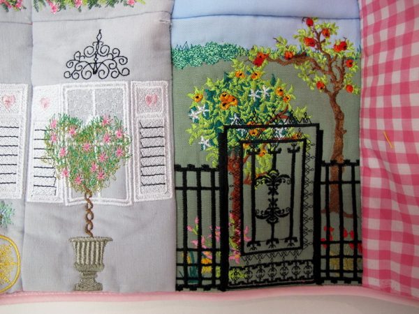 Let's Sew, machine embroidery designs, sewing machine cover, toy box, container, bag, cat, bench, house, curtains, topairy pot, floral, flowers, front door, decorative, street lamp, bird, apple tree, orange tree, fence, gate, tulips, window shutters, bike, bicycle, sewing machine, today i shall create, water fountain, child swinging, today i shall play, tree, patterns, decorative, artistic