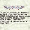 On the sixth day of Christmas, my true love gave to me Six geese a-laying, Five golden rings, Four calling birds, Three French hens, Two turtle doves, And a partridge in a pear tree.