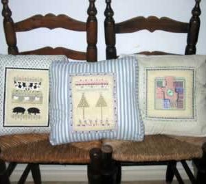 2 Tree Farm Machine Embroidery Designs. 3 cushions