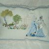 Elizabethan World, machine embroidery designs, floral, leaves, wreath, flowers, angel, guitar, decorative, artistic, patterns, elizabethan dress, lady, bird, hawk, horse, tree, orange tree, rabbit, bunny, lion, gate, fence, wall hanging, picture, purse, bag, cushion, pillow, pretty