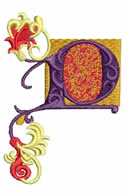 Illuminations, alpabet, machine embroidery designs, decorative, artistic, regency, wall hanging, quilt, blanket