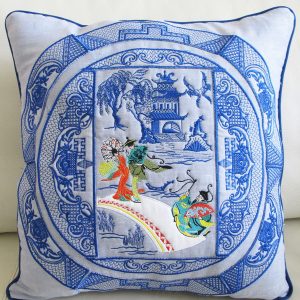 Modern Classic, machine embroidery designs, oriental, bridge, birds, trees, temple, artistic, decorative, patterns, love heart, bamboo, cushion, pillow, hand bag, clothing, top, shirt, pullover, place mat, homewares