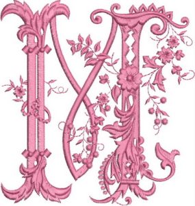 Monograms, machine embroidery designs, alphabet, floral, flowers, decorative, artistic, wall hanging, pillow, bag, handbag, clothing, blouse, top, delicate, a, b, c, d, e, f, g, h, i, j, k, l, m, n, o, p, q, r, s, t, u, v, w, x, y, z