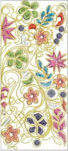 Moroccan Summer, Machine Embroidery Designs, patterns, decorative, artistic, cat, floral, flowers, patchwork, middle eastern, clothing, shirt, top, blouse, wall hanging, cushion, pillow, jumper, pullover