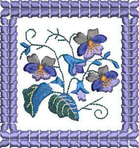 Pansy, machine embroidery designs, flowers, floral, decorative, artistic, cushion, pillow, homewares, beautiful, leaves, vines, decorative, artistic, border