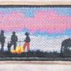 Oklahoma, machine embroidery designs, cowboy, horse, cowboy hat, desert, sunset, campfire, ranch, american indian, indigenous, native american, headdress, regalia, windmill, wooden fence, lanscape, patterns, decorative, bull, bow and arrow, wall hanging