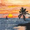 Paradise, machine embroidery designs, tropical, birds of paradise, flower, floral, palm tree, sunset, ocean, yacht, skif, beach, patterns, bure, beach hut, tropical, hibiscus, leaves, bouquet, fish, great barrier reef, Hawaii, Australia, coral, sea, shell, sea life, turtle, wall hanging, beautiful, diamond head, oahu, martinique, kauai, reef