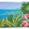 Paradise, machine embroidery designs, tropical, birds of paradise, flower, floral, palm tree, sunset, ocean, yacht, skif, beach, patterns, bure, beach hut, tropical, hibiscus, leaves, bouquet, fish, great barrier reef, Hawaii, Australia, coral, sea, shell, sea life, turtle, wall hanging, beautiful, diamond head, oahu, martinique, kauai, reef