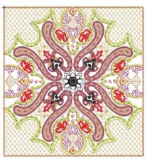 Rhapsody, machine embroidery designs, patterns, artistic, decorative, floral, flowers, beautiful different, cushion, pillow, handbag, bag, purse