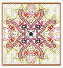 Rhapsody, machine embroidery designs, patterns, artistic, decorative, floral, flowers, beautiful different, cushion, pillow, handbag, bag, purse