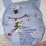 Ride a Cock Horse, machine embroidery designs, trumpet, music, horse toy, rocking horse, violin fairy, village, bag, backpack, childrens, home decor, Ride a cock-horse to Banbury Cross To see a fine lady upon a white horse Rings on her fingers and bells on her toes And she shall have music wherever she goes