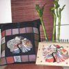 Scented Orchid, machine embroidery designs, decorative, artistic, star, asian inspired, oriental, kimono, Geisha, Japanese, cushion, pillow, book cover, patterns