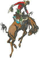 Old West, machine embroidery designs, hose, cowbow, bucking, country and western, cactus, sunset, hotel, pub, country, bull, wrangler, sheriff, saloon, decorative, patterns, bag, clothing, jeans, handbag, pullover, jumper