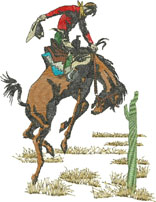 Old West, machine embroidery designs, hose, cowbow, bucking, country and western, cactus, sunset, hotel, pub, country, bull, wrangler, sheriff, saloon, decorative, patterns, bag, clothing, jeans, handbag, pullover, jumper