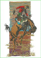 Old West, machine embroidery designs, hose, cowbow, bucking, country and western, cactus, sunset, hotel, pub, country, bull, wrangler, sheriff, saloon, decorative, patterns, bag, clothing, jeans, handbag, pullover, jumper